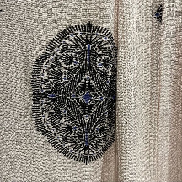 FREE PEOPLE SWING Ivory Medallion Print Tunic Mini Dress Boho Festival - Picture 8 of 15